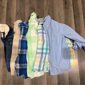 Colorful Plaid and Solid Shirts Collection